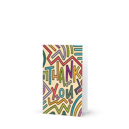 Multi-Color Thank You Greeting Card