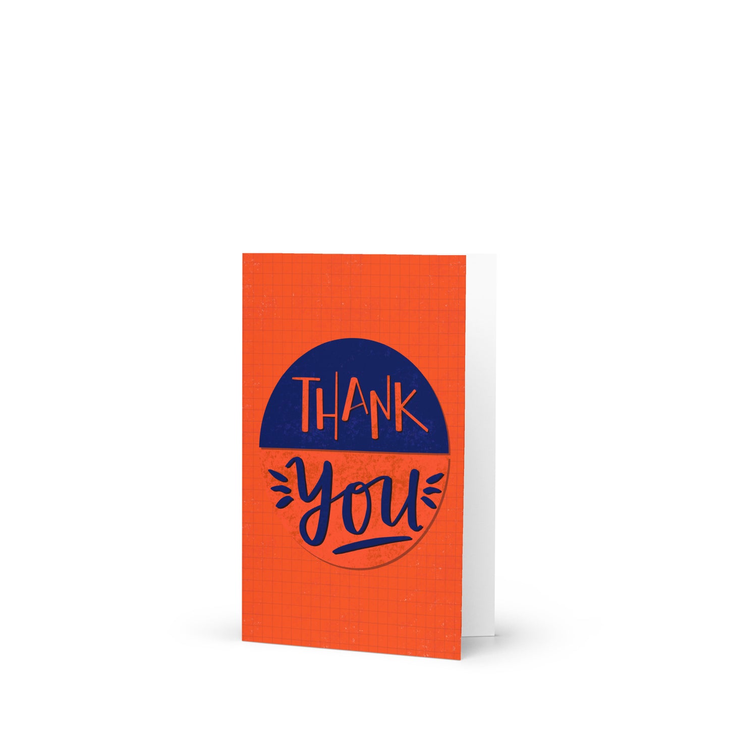 Thank You Orange & Blue Greeting Card