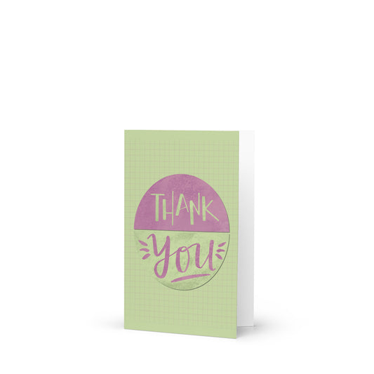 Thank You Purple & Green Greeting Card