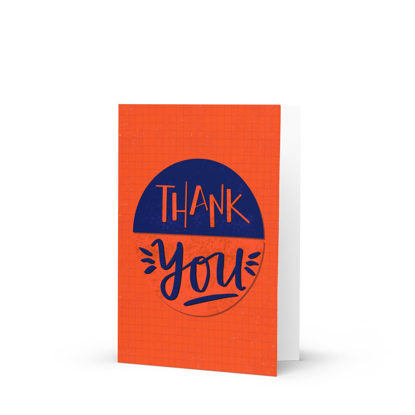 Thank You Orange & Blue Greeting Card